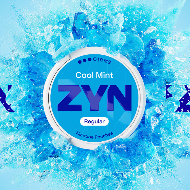 Blue ZYN Cool Mint can Regular 9 MG